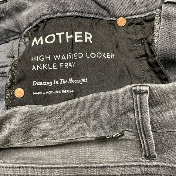 Mother High Waisted Looker Ankle Fray Color Dancing in the moonlight 25 Stretch - Picture 9 of 15